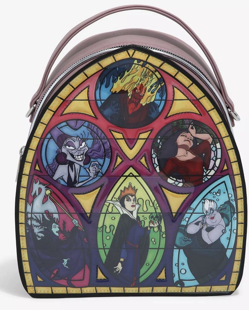 Bioworld Disney Villains Stained Glass Backpack Box Lunch Exc No Longer In Print